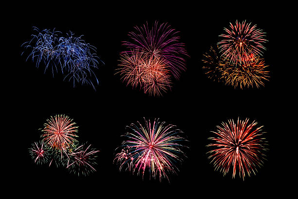 istock Color fireworks set light up on sky with dazzling display 521466162