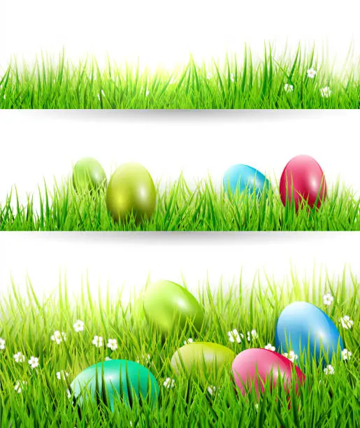 Vector illustration of Easter borders