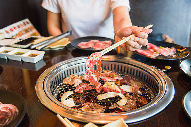 istock Raw beef slice for barbecue or Japanese style yakiniku 521467492