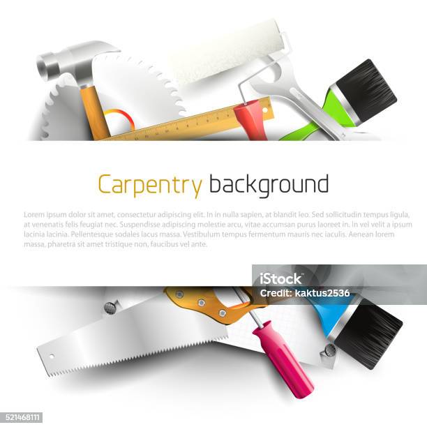 Carpentry Frame Design Background Carpentry Background Stock Illustration - Download Image Now - Building ...