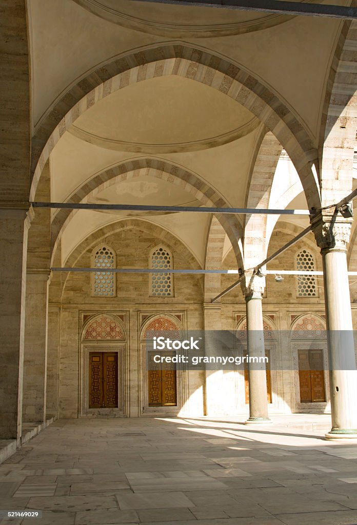 Sehzade Mosque courtyard Turkey, Istanbul Ancient Stock Photo