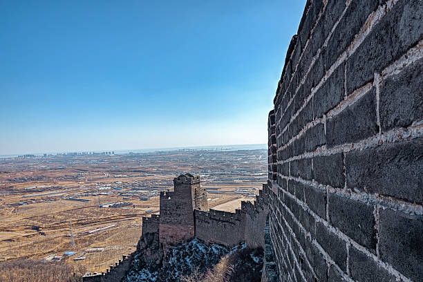 wieża obserwacyjna na wielkie chiny ściany - ship fort castle stone wall zdjęcia i obrazy z banku zdjęć