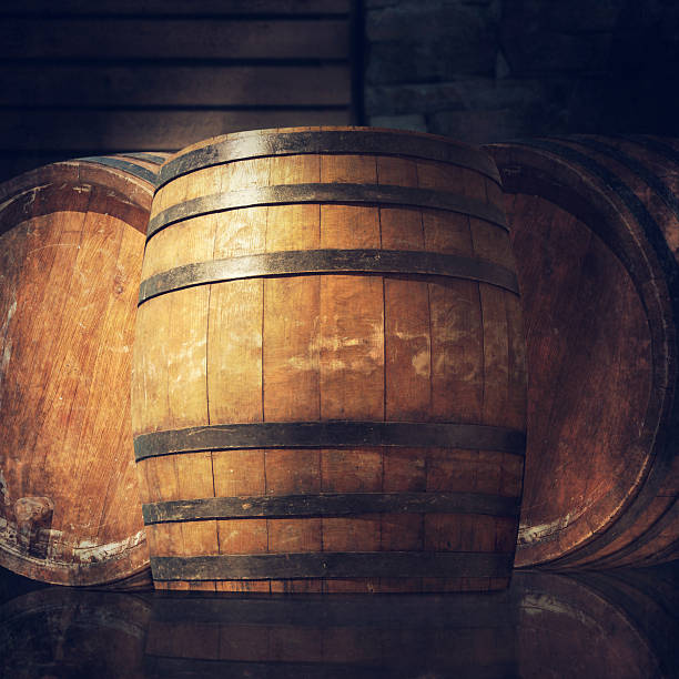 istock Old wooden barrel 521471803