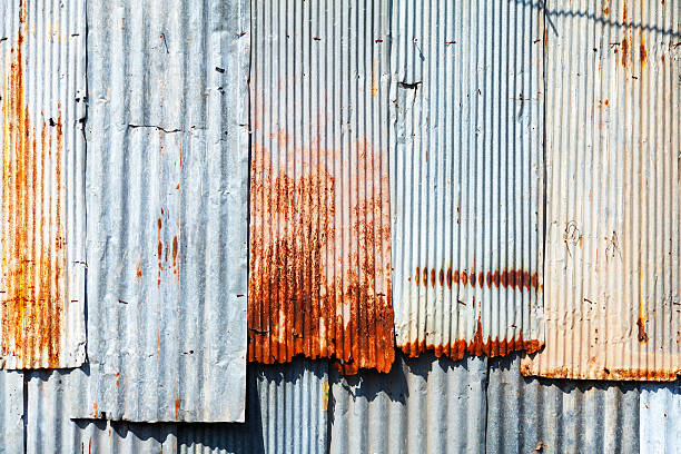 istock Wall of corrugated metal 521473622
