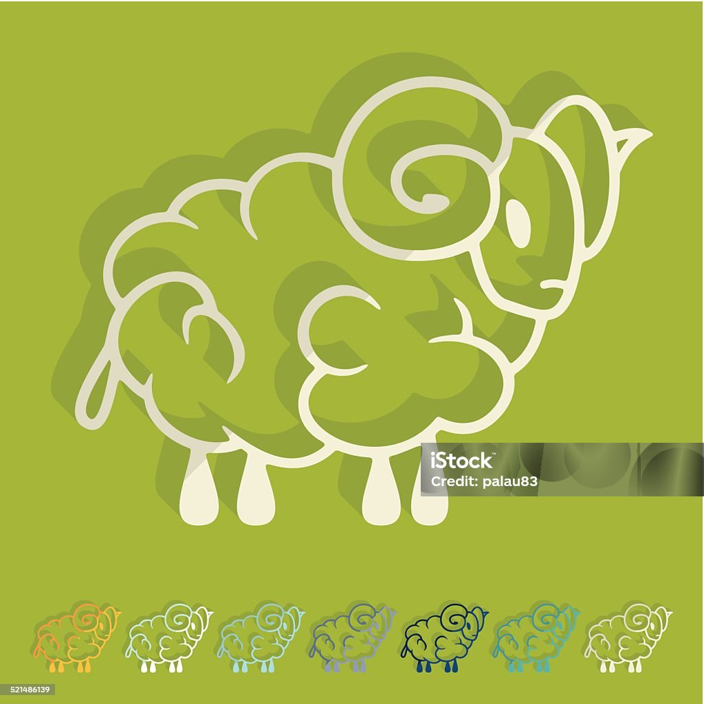 Abstract Sheep Design Flat Design Sheep Stock Illustration - Download Image Now - Abstract ...