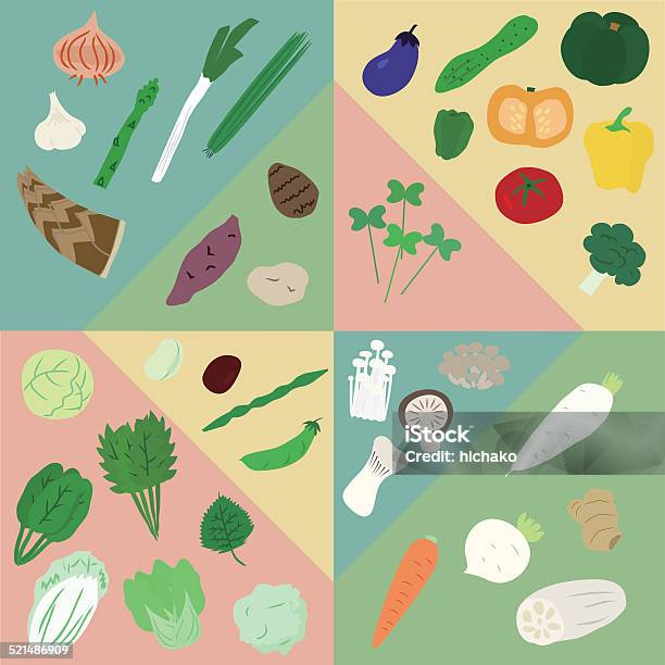 Vegetables Stock Illustration - Download Image Now - Backgrounds, Bean, Colors
