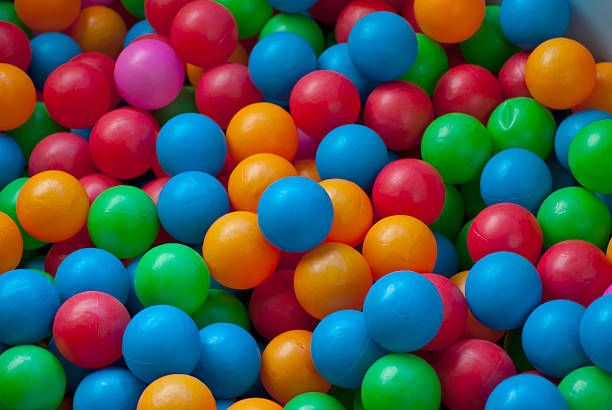 istock Closeup plastic balls on children's playground 521489897