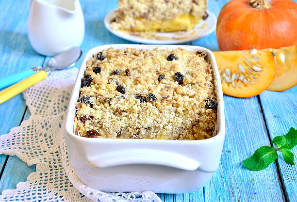 istock Cottage cheese and pumpkin casserole. 521491591
