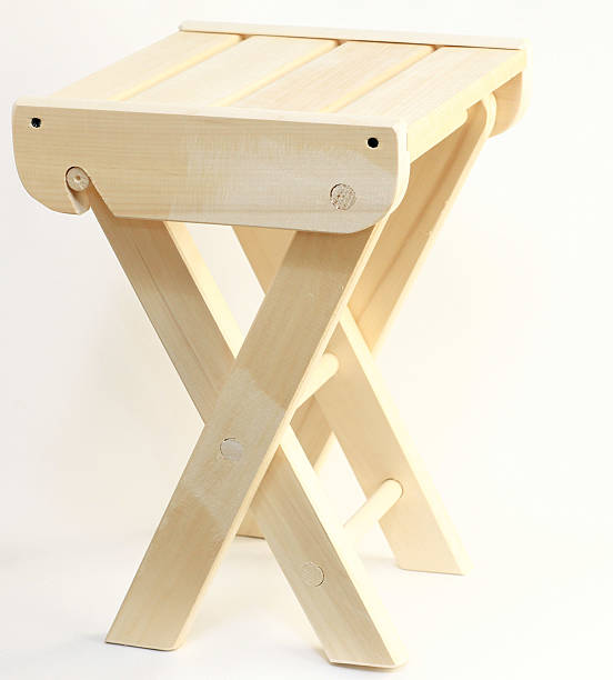 istock Folding wooden chair on a white background isolated 521491899