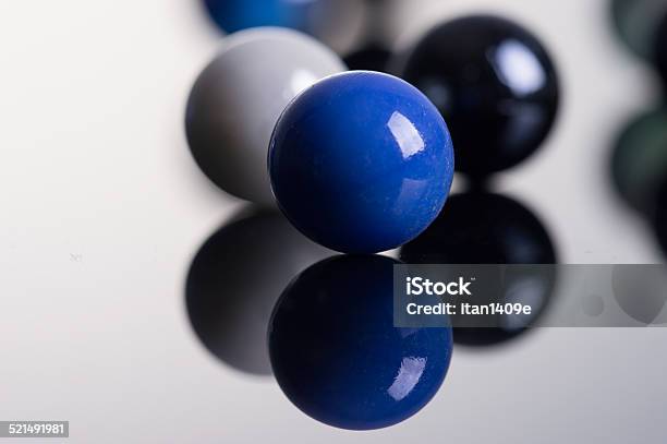 Marble Balls With Reflection Stock Photo - Download Image Now - Blue, Marbles, Order