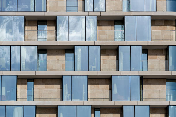 istock Abstract windows and balconies on a new building 521492101