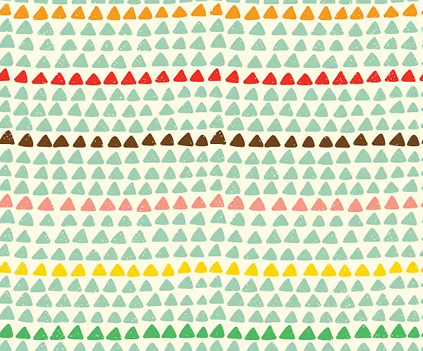 Vector illustration of Seamless hand drawn triangle pattern