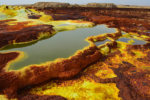 istock Small acid lakes in the Danakil Depression 521497520