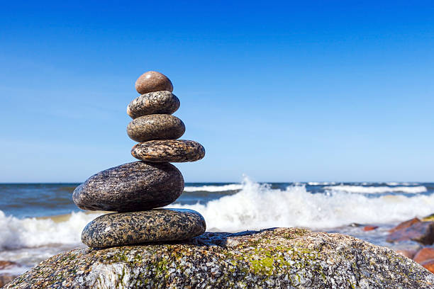 istock Rock Zen on a background of a summer storm 521497818