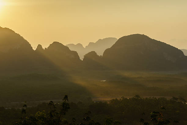 Sunrise at at Toh Li view point ,Phangnga Thailand Sunrise at at Toh Li view point ,Phangnga Thailand phang nga province stock pictures, royalty-free photos & images