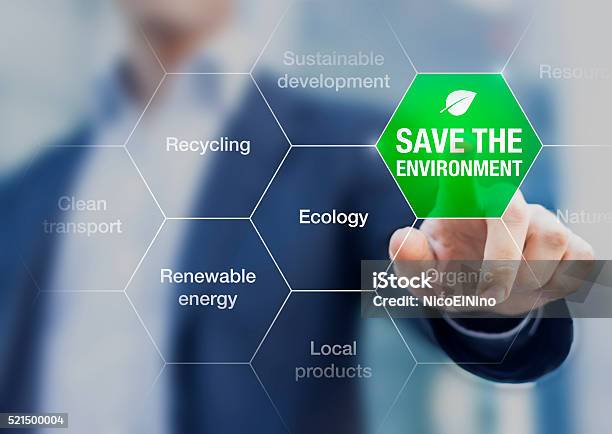 Save The Environment Icon Climate Change Conference Stock Photo - Download Image Now