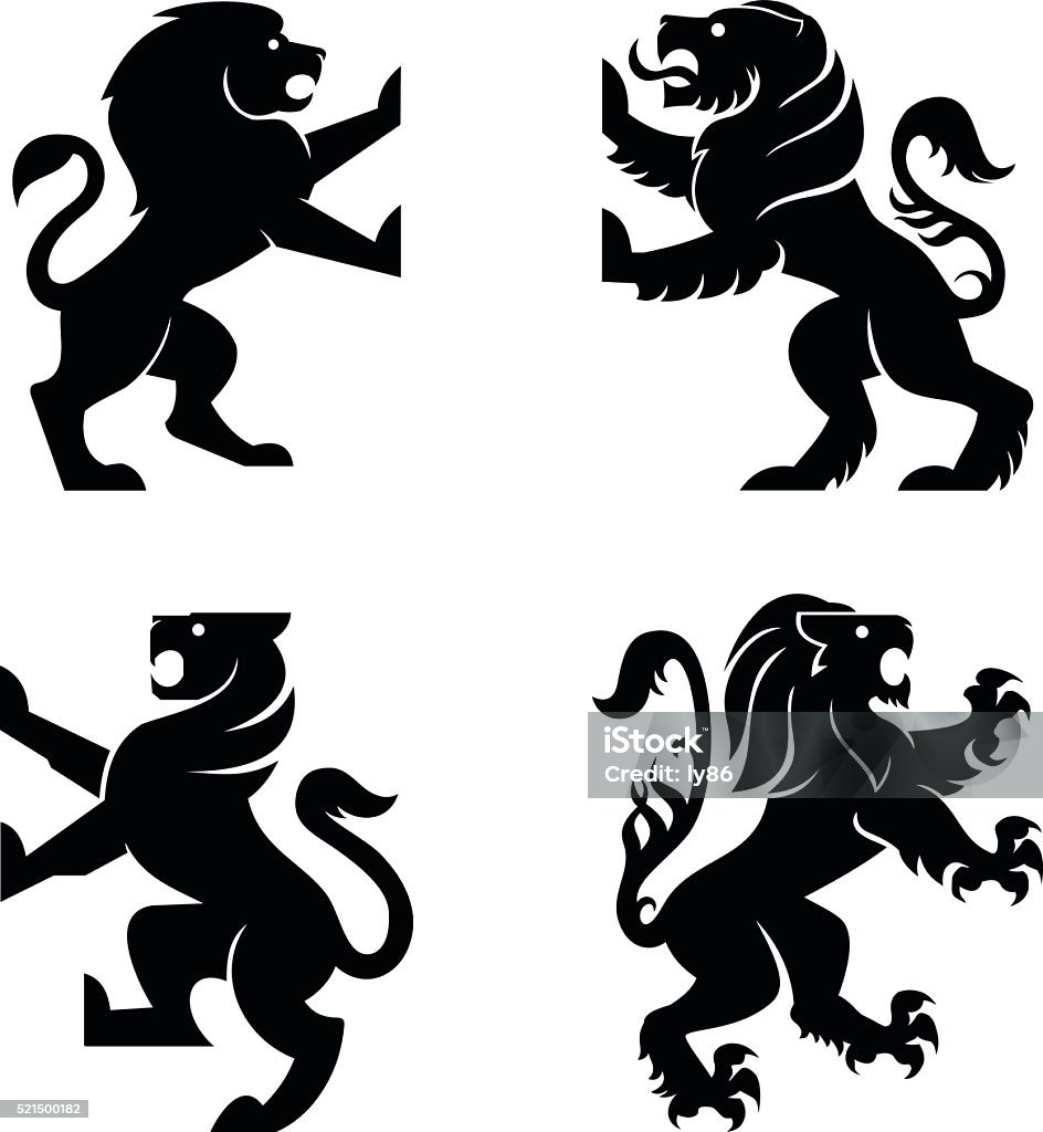 Os leões - Vetor de Leão royalty-free