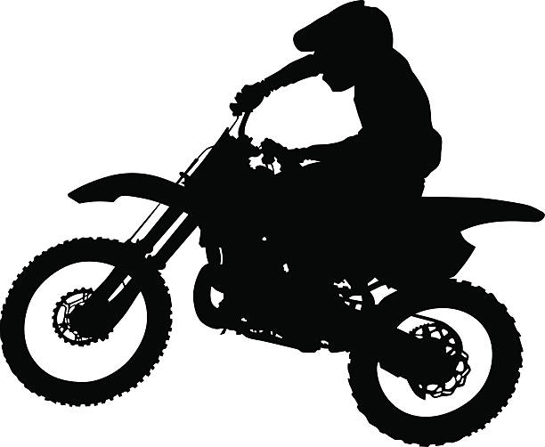 ilustrações, clipart, desenhos animados e ícones de voando moto quatro - motorcycle motocross biker moped