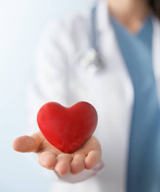 Doctor holding heart