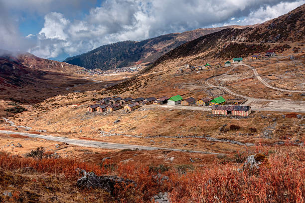 istock Top view of Kupup valley, Sikkim, Himalayan mountain range 521503118