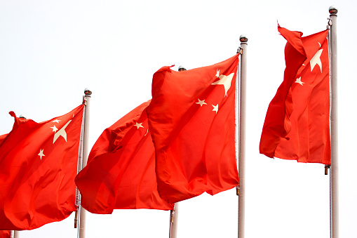 Red China flag