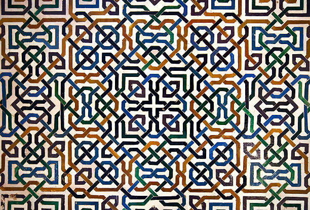 alhambra 타일 데테일 - andalusia architecture tile built structure 뉴스 사진 이미지