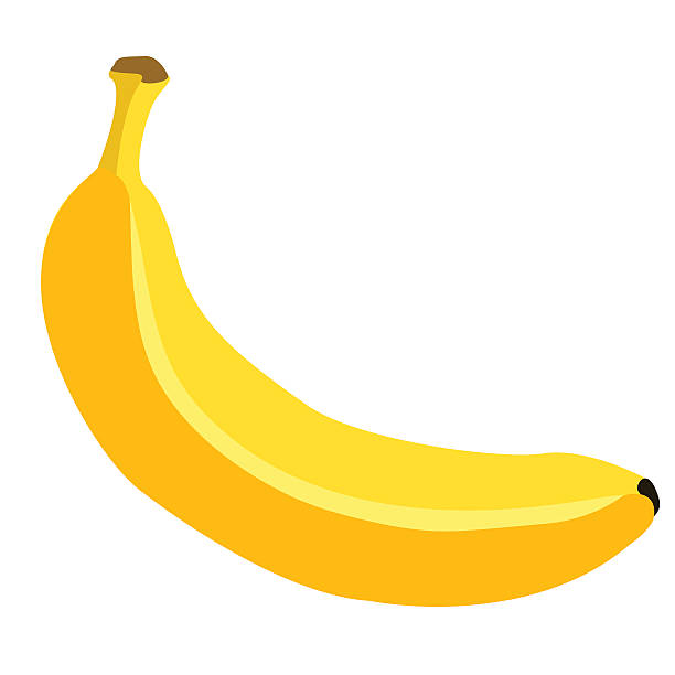 Vector Single Cartoon Banana Vector Single Cartoon Banana banana stock illustrations