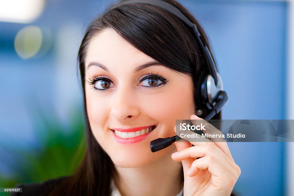 Portrait of a beautiful customer representative at work Adult Stock Photo