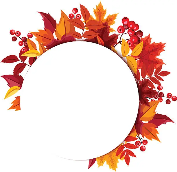 Vector illustration of Background with autumn leaves. Vector eps-10.
