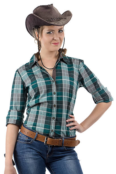 istock Image of smiling cowgirl 521512453
