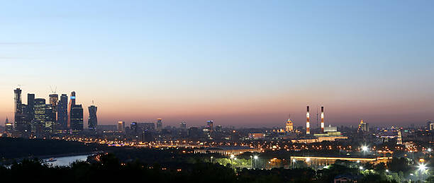 istock Night view of Moscow from a viewing platform, Russia 521514685