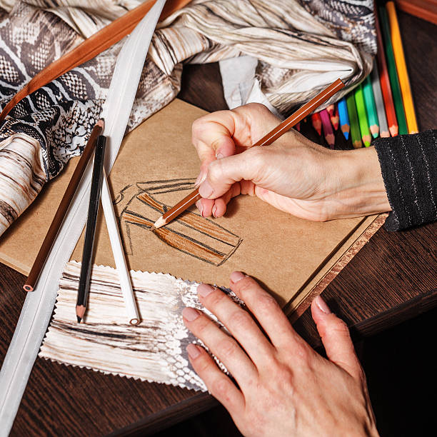 istock Sketches fashion designer 521515675