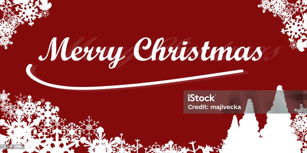 Merry Christmas. Vector picture with a Christmas theme on a red background. Abstract stock vector