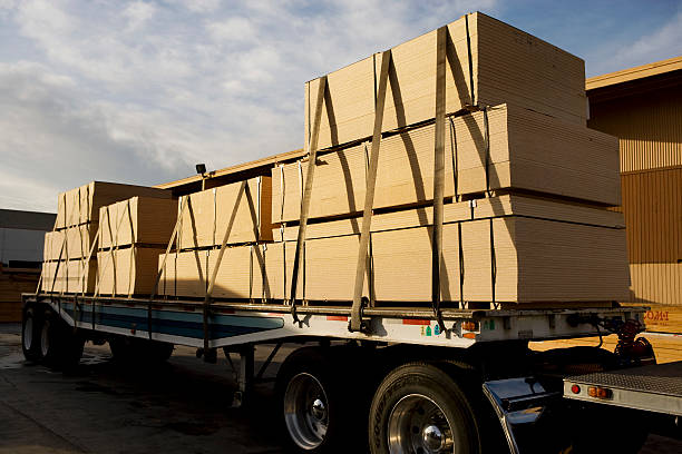 istock Truck loaded with wood 521516229