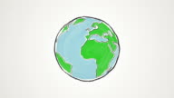 istock Cartoon Earth globe spinning, loopable 521517780