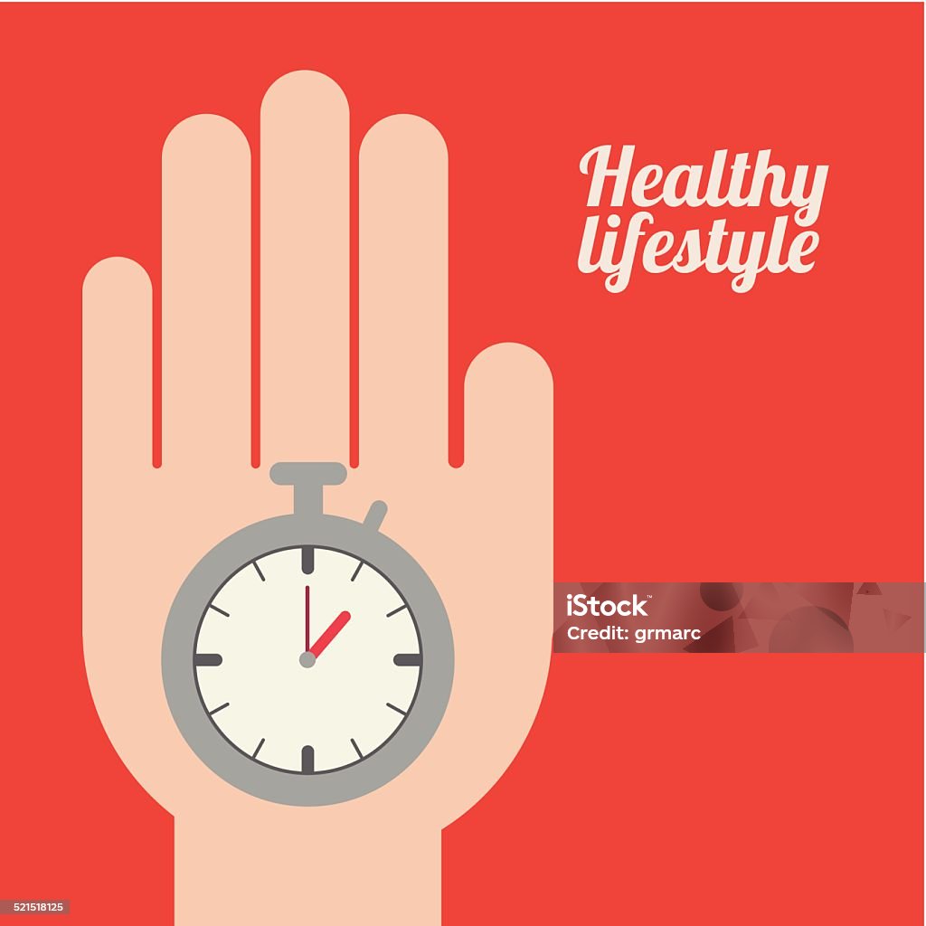 Hands design Hands design over red background, vector illustration Abstract stock vector