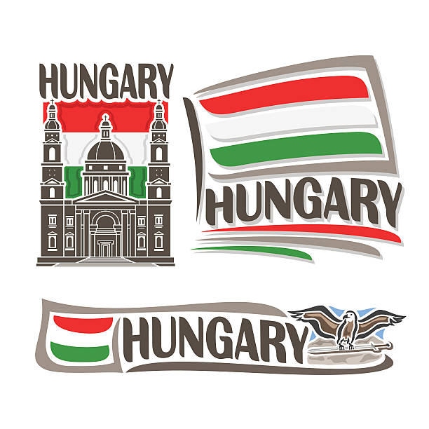 wektor dla węgier - hungary hungarian culture hungarian flag flag stock illustrations