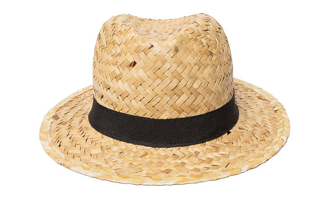 istock Weaves hat, Handmade Straw Hat Isolated on white 521529338