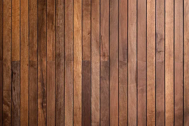 Photo of timber wood brown oak panels used as background