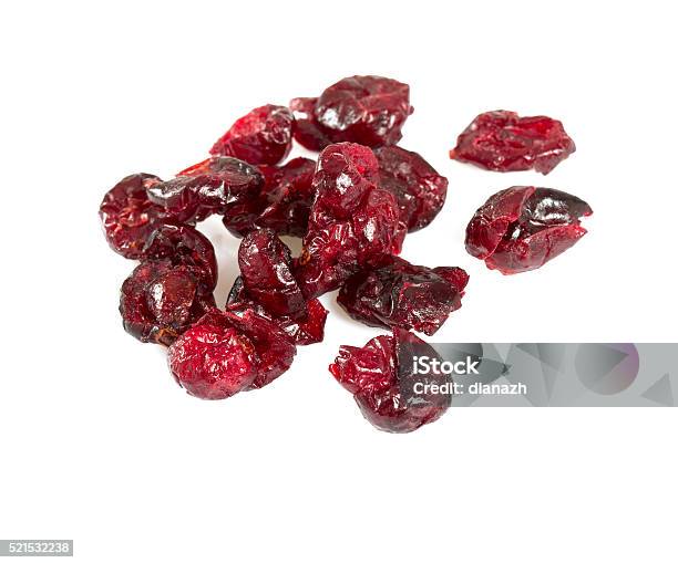 Dried Cranberry Isolated On White Stock Photo - Download Image Now - Cranberry, Dried Food, Cut Out
