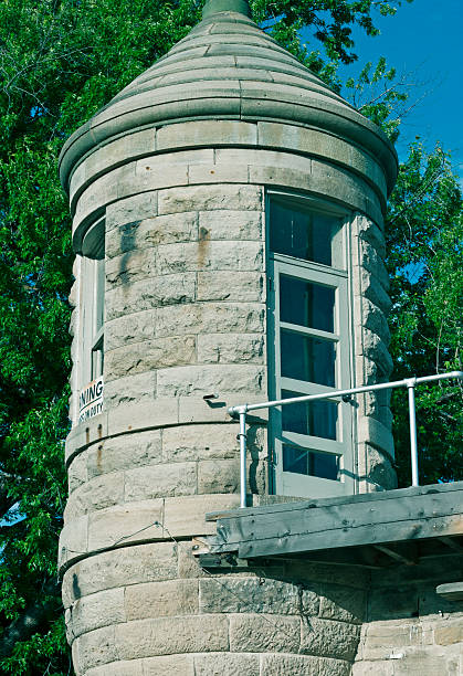istock Guard tower at old penitentiary in Boise ID 521532348