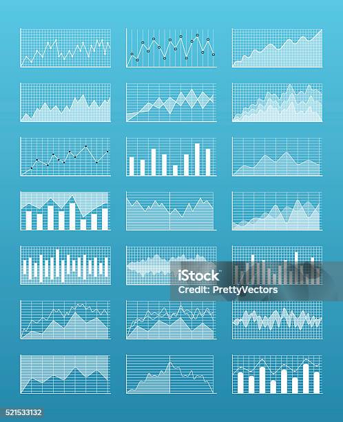 Graphs And Charts Vector Set Stock Illustration - Download Image Now ...