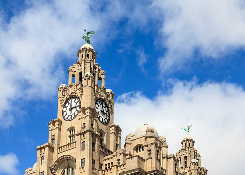 The building on Liverpool's waterfront is one of the Three Graces at the Pier Head, Liverpool, England.  It forms part of a UNESCO World Heritage Site.