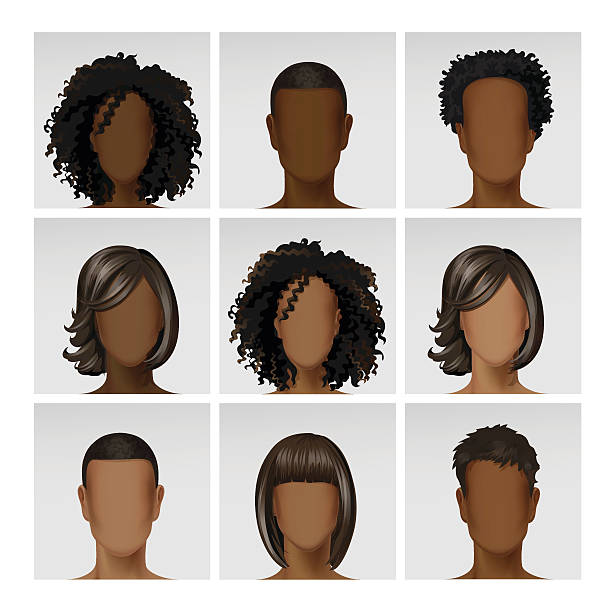 Vector Multinational Male Female Face Avatar Profile Heads With Hairs Stock  Illustration - Download Image Now - iStock