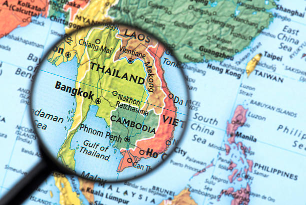 istock Map of Thailand with Cambodia 521535482