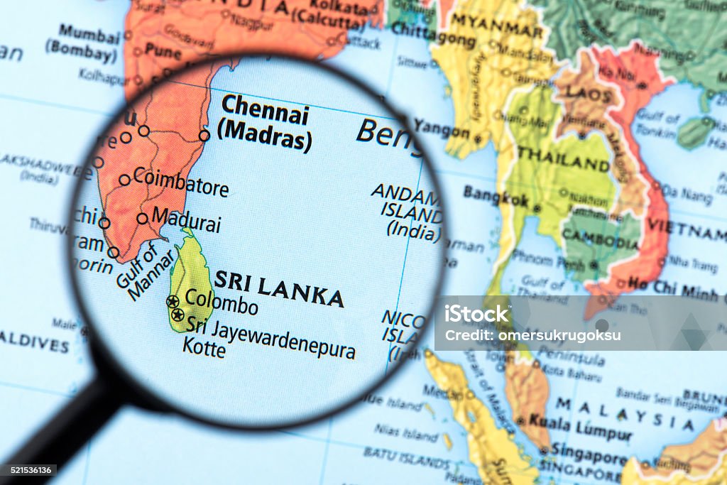 Mappa di Sri Lanka - Foto stock royalty-free di Sri Lanka