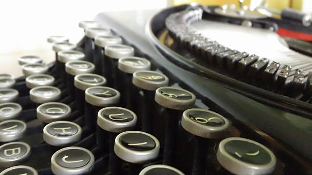 istock Close-up of vintage manual typewriter 521536996