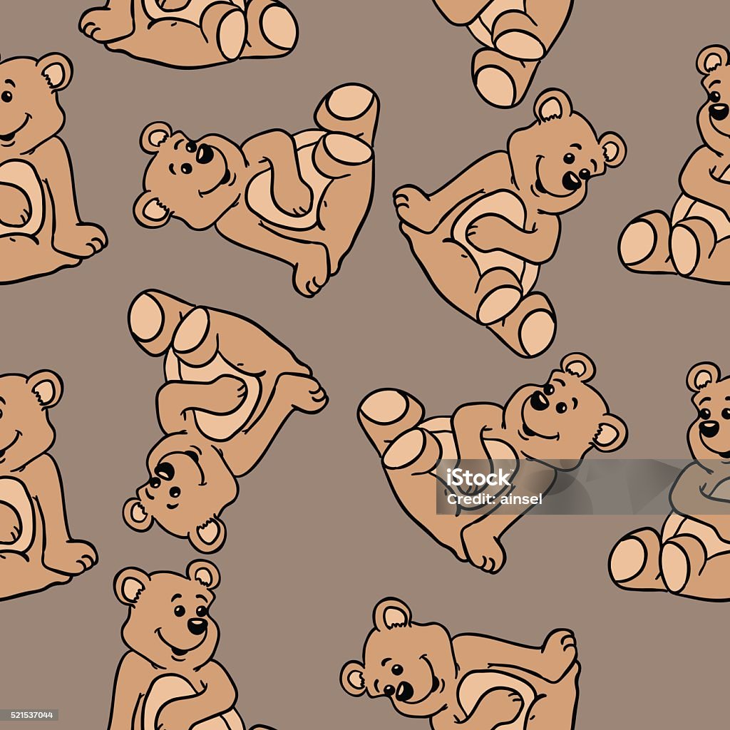 Bears Patternng Bear Pattern Stock Illustration - Download Image Now - Animal, Animal ...