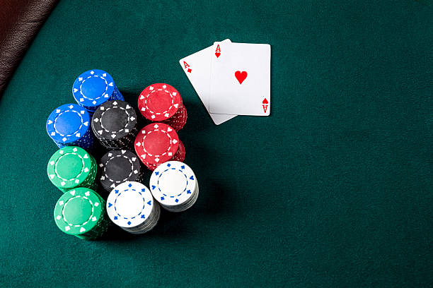 istock Poker play. Chips and cards 521537420