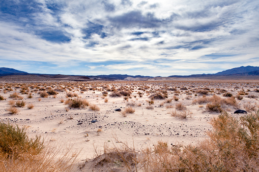 Panoramic view of northern Panamint Valley and the Cottonwood Mountains in Death Valley National Park.